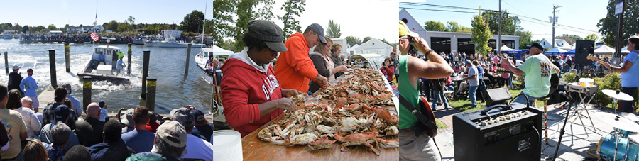 boat docking, crabs, music and more.